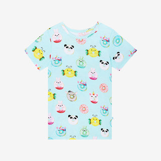 Posh Peanut Donuts Basic Short Sleeve & Short Length Pajama, Posh Peanut, cf-size-12-18-months, cf-size-18-24-months, cf-type-pajama-set, cf-vendor-posh-peanut, Donuts, Pajama, Pajamas, Posh 