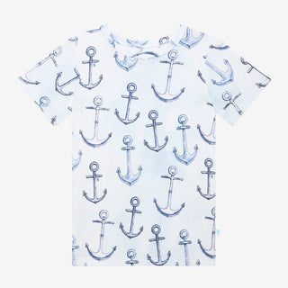 Posh Peanut Anchors Away S/S Basic Loungewear with Shorts, Posh Peanut, Pajama, Pajamas, Posh Peanut, Posh Peanut Anchors Away, Posh Peanut Anchors Away S/S Basic Loungewear with Shorts, Posh