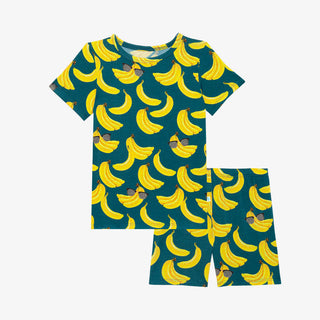 Posh Peanut Bananas S/S Basic Loungewear with Shorts, Posh Peanut, Pajama, Pajamas, Posh Custom Sale, Posh Peanut, Posh Peanut Bananas, Posh Peanut Bananas S/S Basic Loungewear with Shorts, P