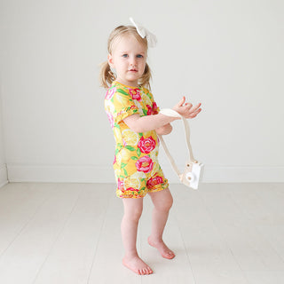 Posh Peanut Annika Basic S/S Micro Ruffled T-Shirt & Micro Ruffled Shorts PJ, Posh Peanut, Pajama, Pajamas, Posh Custom Sale, Posh Peanut, Posh Peanut Annika, Posh Peanut Annika Basic S/S Mic