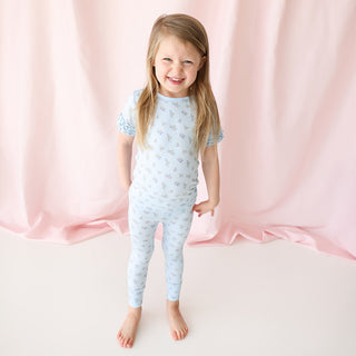 Posh Peanut Grace Basic S/S Micro Ruffled Shirt & Long Pants, Posh Peanut, Pajama, Pajamas, Posh Peanut, Posh Peanut Grace, Posh Peanut Grace Basic S/S Micro Ruffled Shirt & Long Pants, Posh 
