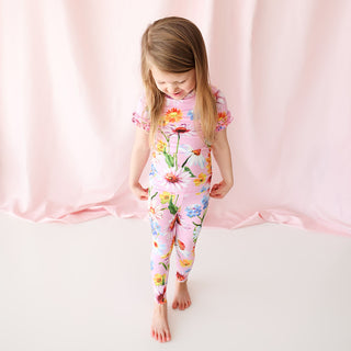 Posh Peanut Kaileigh Basic S/S Micro Ruffled Shirt & Long Pants, Posh Peanut, Pajama, Pajamas, Posh Custom Sale, Posh Peanut, Posh Peanut Kaighleigh, Posh Peanut Kaighleigh Basic S/S Micro Ru