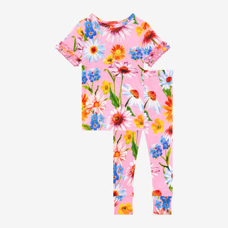 Posh Peanut Kaileigh Basic S/S Micro Ruffled Shirt & Long Pants, Posh Peanut, Pajama, Pajamas, Posh Custom Sale, Posh Peanut, Posh Peanut Kaighleigh, Posh Peanut Kaighleigh Basic S/S Micro Ru