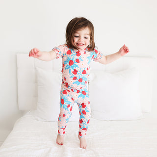 Posh Peanut Strawberry Basic S/S MicroRuffled Shirt & Long Pant, Posh Peanut, Pajama, Pajamas, Posh Peanut, Posh Peanut L/S Basic Loungewear, Posh Peanut Loungewear, Posh Peanut Pajama, Posh 