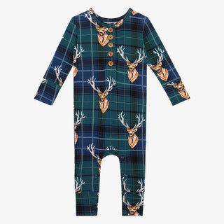 Posh Peanut Beckford  L/S Henley Romper, Posh Peanut, Posh Peanut, Posh Peanut Beckford, Posh Peanut Fall 2021, Posh Peanut L/S Henley Romper, Posh Peanut Long Sleeve Basic Romper, Posh Peanu