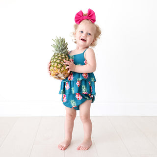 Posh Peanut Ananans Ruffled Spaghetti Strap Bubble Romper, Posh Peanut, Posh Peanut, Posh Peanut Ananans, Posh Peanut Ananans Ruffled Spaghetti Strap Bubble Romper, Posh Peanut Ruffled Spaghe
