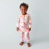 Posh Peanut Pari L/S Ruffled Henley Romper, Posh Peanut, Long Sleeve Ruffled Romper, Posh Peanut, Posh Peanut Fall 2021, Posh Peanut Fall 3, Posh Peanut Holiday 2021, Posh Peanut L/S Ruffled 