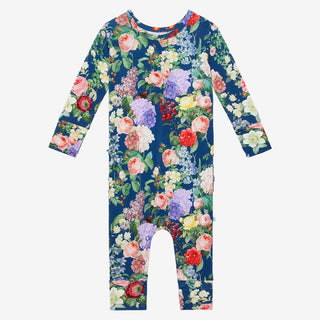 Posh Peanut Carmen L/S Ruffled Basic Romper, Posh Peanut, cf-size-18-24-months, cf-size-2t, cf-size-6-9-months, cf-size-9-12-months, cf-type-romper, cf-vendor-posh-peanut, Long Sleeve Ruffled