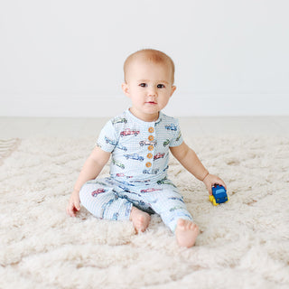 Posh Peanut Redford S/S Henley Romper, Posh Peanut, Posh Custom Sale, Posh Peanut, Posh Peanut Brody, Posh Peanut Horse, Posh Peanut Redford, Posh Peanut Redford S/S Henley Romper, Posh Peanu