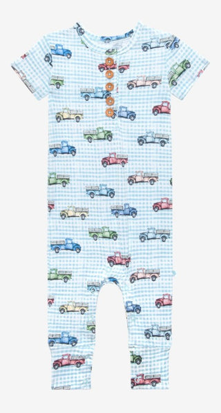 Posh Peanut Redford S/S Henley Romper, Posh Peanut, Posh Custom Sale, Posh Peanut, Posh Peanut Brody, Posh Peanut Horse, Posh Peanut Redford, Posh Peanut Redford S/S Henley Romper, Posh Peanu