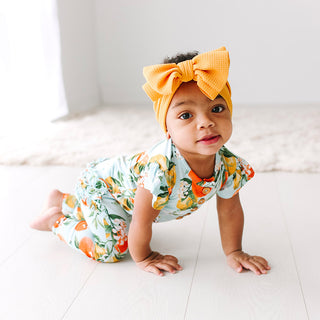Posh Peanut Mirabella Ruffled Capsleeve Henley Romper, Posh Peanut, Posh Peanut, Posh Peanut Mirabella, Posh Peanut Mirabella Ruffled Capsleeve Henley Romper, Posh Peanut Romper, Posh Peanut 