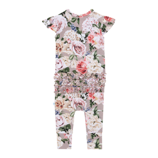Posh Peanut Cassie Ruffled Capsleeve Basic Romper, Posh Peanut, Posh Custom Sale, Posh Peanut, Posh Peanut Cassie, Posh Peanut Cassie Ruffled Capsleeve Basic Romper, Posh Peanut Romper, Posh 