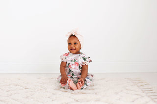 Posh Peanut Cassie Ruffled Capsleeve Basic Romper, Posh Peanut, Posh Custom Sale, Posh Peanut, Posh Peanut Cassie, Posh Peanut Cassie Ruffled Capsleeve Basic Romper, Posh Peanut Romper, Posh 