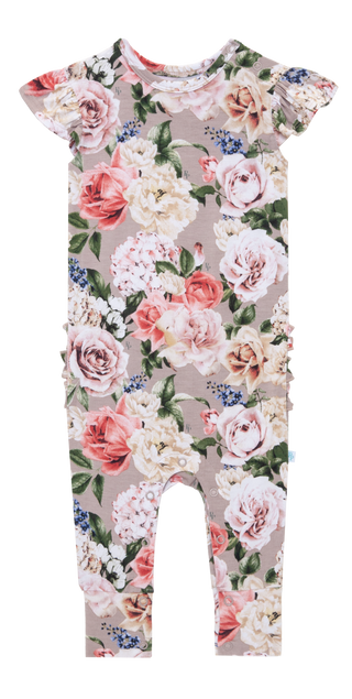 Posh Peanut Cassie Ruffled Capsleeve Basic Romper, Posh Peanut, Posh Custom Sale, Posh Peanut, Posh Peanut Cassie, Posh Peanut Cassie Ruffled Capsleeve Basic Romper, Posh Peanut Romper, Posh 