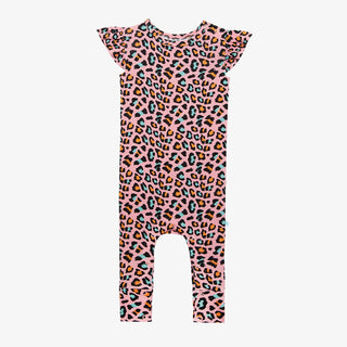 Posh Peanut Roxy Ruffled Capsleeve Basic Romper, Posh Peanut, Posh Peanut, Posh Peanut Romper, Posh Peanut Roxy, Posh Peanut Roxy Ruffled Capsleeve Basic Romper, Posh Peanut Ruffled Capsleeve