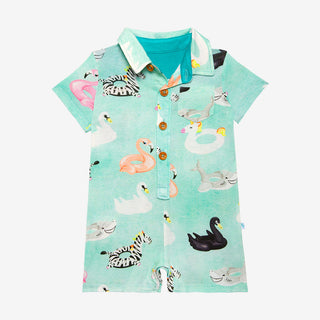 Posh Peanut Lenny S/S Collared Henley Romper, Posh Peanut, Posh Peanut, Posh Peanut Collared Henley Romper, Posh Peanut Lenny, Posh Peanut Lenny S/S Collared Henley Romper, Posh Peanut Romper