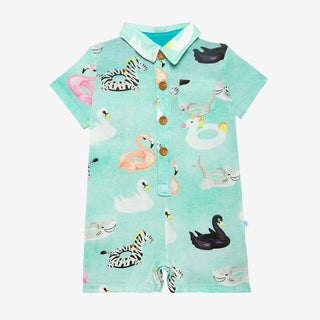Posh Peanut Lenny S/S Collared Henley Romper, Posh Peanut, Posh Peanut, Posh Peanut Collared Henley Romper, Posh Peanut Lenny, Posh Peanut Lenny S/S Collared Henley Romper, Posh Peanut Romper