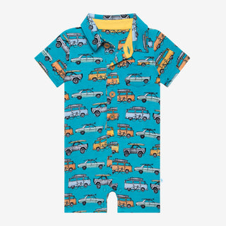 Posh Peanut Marino S/S Collared Henley Romper, Posh Peanut, Posh Peanut, Posh Peanut Collared Henley Romper, Posh Peanut Marino, Posh Peanut Marino S/S Collared Henley Romper, Posh Peanut Rom