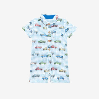 Posh Peanut Redford S/S Collared Henley Romper, Posh Peanut, Posh Peanut, Posh Peanut Collared Henley Romper, Posh Peanut Redford, Posh Peanut Redford S/S Collared Henley Romper, Posh Peanut 