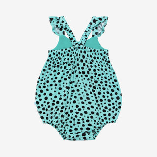 Posh Peanut Pebbles Basic Ruffled Capsleeve Bubble Romper, Posh Peanut, cf-size-0-3-months, cf-type-romper, cf-vendor-posh-peanut, Posh Peanut, Posh Peanut Basic Ruffled Capsleeve Bubble Romp