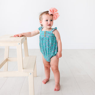 Posh Peanut Cassandra Henley Ruffled Capsleeve Bubble Romper, Posh Peanut, Posh Peanut, Posh Peanut Cassandra, Posh Peanut Cassandra Henley Ruffled Capsleeve Bubble Romper, Posh Peanut Henley