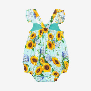 Posh Peanut Sunny Henley Ruffled Capsleeve Bubble Romper, Posh Peanut, Posh Custom Sale, Posh Peanut, Posh Peanut Henley Ruffled Caplseeve Bubble Romper, Posh Peanut Ruffled Caplseeve Bubble 