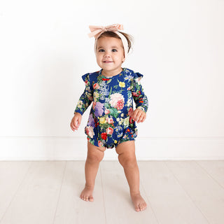 Posh Peanut Carmen L/S Ruffled Bubble Romper, Posh Peanut, Bubble Romper, Long Sleeve Bubble Romper, Posh Peanut, Posh Peanut Carmen, Posh Peanut Carmen L/S Ruffled Bubble Romper, Posh Peanut