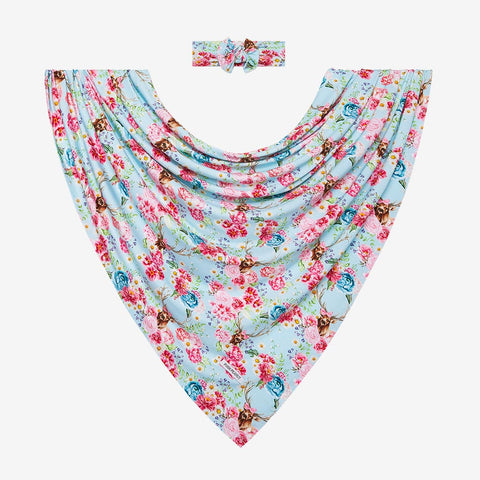 Posh Peanut Fawn Swaddle & Headband Set, Posh Peanut, Posh Peanut, Posh PEanut Fall 2021, Posh Peanut Fawn, Posh Peanut Retailer Exclusive, Posh Peanut Swaddle, Posh Peanut Swaddle & Headband