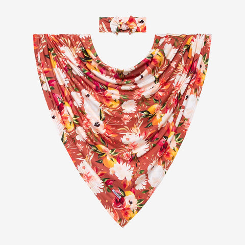 Posh Peanut Leonora Swaddle & Headband Set, Posh Peanut, Posh Peanut, Posh PEanut Fall 2021, Posh Peanut Leonora, Posh Peanut Retailer Exclusive, Posh Peanut Swaddle, Posh Peanut Swaddle & He