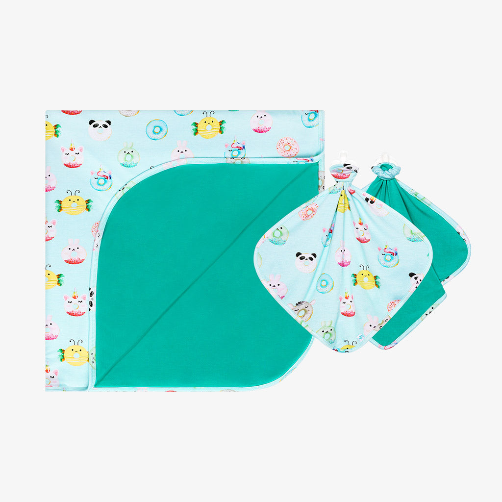 Posh Peanut Donuts & Signature Teal Patoo & Lovey Set Basically Bows