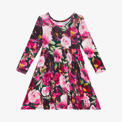 Posh Peanut Zelda L/S Basic Twirl Dress, Posh Peanut, Posh Peanut, Posh Peanut Dress, Posh Peanut Fall 2021, Posh Peanut Long Sleeve Basic Twirl Dress, Posh Peanut Retailer Exclusive, Posh Pe