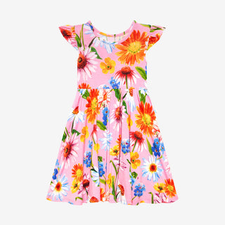 Posh Peanut Kaileigh Ruffled Capsleeve Basic Twirl Dress, Posh Peanut, Posh Custom Sale, Posh Peanut, Posh Peanut Kaighleigh, Posh Peanut Kaighleigh Ruffled Capsleeve Basic Twirl Dress, Posh 