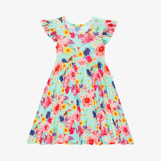 Posh Peanut Olivia Mae Ruffled Capsleeve Basic Twirl Dress, Posh Peanut, Posh Peanut, Posh Peanut Olivia Mae, Posh Peanut Olivia Mae Ruffled Capsleeve Basic Twirl Dress, Posh Peanut Ruffled C