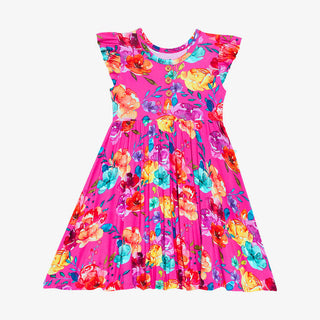 Posh Peanut Aminatu Ruffled Capsleeve Henley Twirl Dress, Posh Peanut, Posh Peanut, Posh Peanut Aminatu, Posh Peanut Aminatu Ruffled Capsleeve Henley Twirl Dress, Posh Peanut Ruffled Capsleev