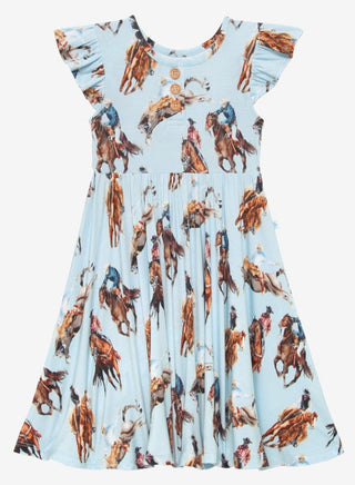 Posh Peanut Brody Ruffled Capsleeve Henley Twirl Dress, Posh Peanut, Posh Custom Sale, Posh Peanut, Posh Peanut Brody, Posh Peanut Horse, Posh Peanut Ruffled Capsleeve Henley Twirl Dress, Pos