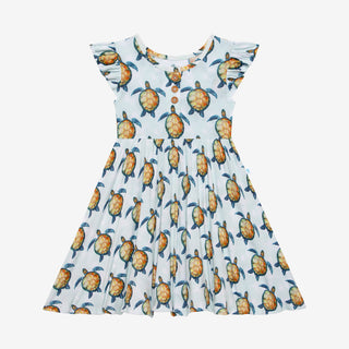 Posh Peanut Cruz Ruffled Capsleeve Henley Twirl Dress, Posh Peanut, Posh Peanut, Posh Peanut Cruz, Posh Peanut Cruz Ruffled Capsleeve Henley Twirl Dress, Posh Peanut Ruffled Capsleeve Henley 