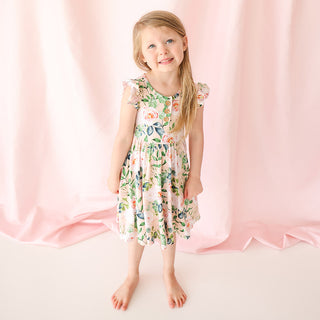 Posh Peanut Harper Ruffled Capsleeve Henley Twirl Dress, Posh Peanut, Posh Peanut, Posh Peanut Harper, Posh Peanut Harper Ruffled Capsleeve Henley Twirl Dress, Posh Peanut Ruffled Capsleeve H