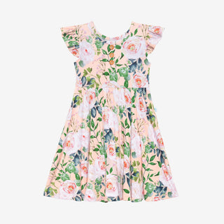 Posh Peanut Harper Ruffled Capsleeve Henley Twirl Dress, Posh Peanut, Posh Peanut, Posh Peanut Harper, Posh Peanut Harper Ruffled Capsleeve Henley Twirl Dress, Posh Peanut Ruffled Capsleeve H