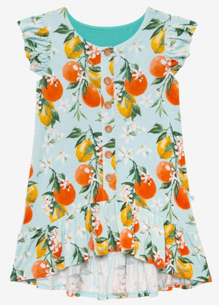 Posh Peanut Mirabella Henley Ruffled Capsleeve Hi Low Dress, Posh Peanut, Posh Peanut, Posh Peanut Henley Ruffled Capsleeve Hi Low Dress, Posh Peanut Mirabella, Posh Peanut Mirabella Henley R