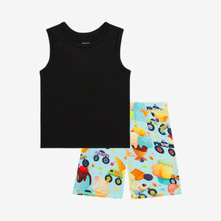 Posh Peanut Monster Trucks Tank Top & Short Set, Posh Peanut, cf-size-2t, cf-type-2pc-set, cf-vendor-posh-peanut, Monster Trucks, Posh Peanut, Posh Peanut Monster Trucks, Posh Peanut Tank Top