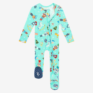 Posh Peanut Fritz Footie with Zipper, Posh Peanut, All Things Holiday, Christmas, Christmas Pajama, Christmas Pajamas, Fritz, Posh Peanut, Posh Peanut Footie, Posh Peanut Footie with Zipper, 