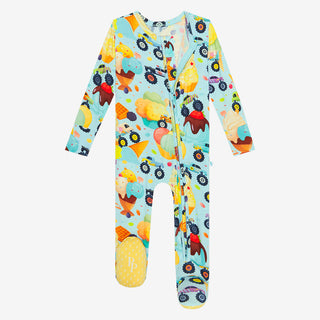Posh Peanut Monster Trucks Footie with Zipper, Posh Peanut, Monster Trucks, Posh Peanut, Posh Peanut Footie, Posh Peanut Footie with Zipper, Posh Peanut Monster Trucks, POSH40, Footie - Basic