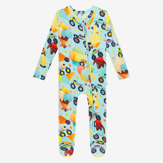 Posh Peanut Monster Trucks Footie with Zipper, Posh Peanut, Monster Trucks, Posh Peanut, Posh Peanut Footie, Posh Peanut Footie with Zipper, Posh Peanut Monster Trucks, POSH40, Footie - Basic