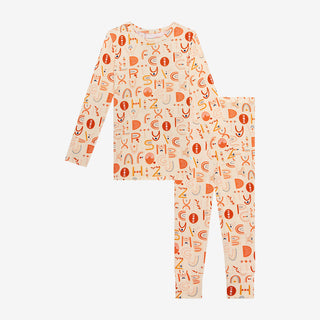 Posh Peanut Alphabet Medley L/S Basic Loungewear, Posh Peanut, Alphabet Medley, cf-size-2t, cf-type-pajama-set, cf-vendor-posh-peanut, Pajama, Pajamas, Posh Peanut, Posh Peanut Alphabet, Posh
