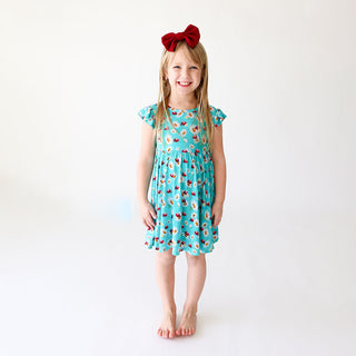 Posh Peanut Ladybug Ruffled Capsleeve Basic Twirl Dress, Posh Peanut, Ladybugs, Posh Peanut, Posh Peanut Ladybug, Posh Peanut Ruffled Capsleeve Basic Twirl Dress, Posh Peanut Twirl Dress, POS