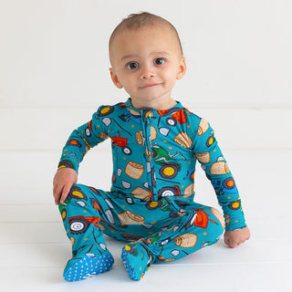 Posh Peanut Roberts Zippered Footie, Posh Peanut, cf-size-0-3-months, cf-type-footie, cf-vendor-posh-peanut, Posh Peanut, Posh Peanut Footie, Posh Peanut Footie with Zipper, Posh Peanut Zippe