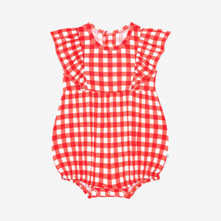Posh Peanut Polly Flutter Sleeve Bubble Romper, Posh Peanut, cf-size-12-18-months, cf-size-18-24-months, cf-size-6-12-months, cf-type-romper, cf-vendor-posh-peanut, Flutter Sleeve Bubble Romp