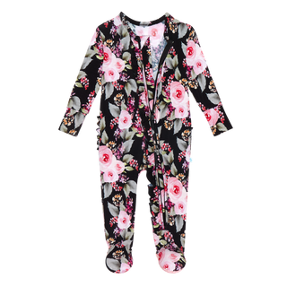 Posh Peanut Milana Ruffled Zippered Footie, Posh Peanut, Posh Peanut, Posh Peanut Footie, Posh Peanut Footie with Zipper, Posh Peanut Milana, Posh Peanut Milana Ruffled Zippered Footie, Posh 