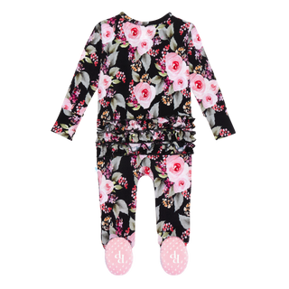 Posh Peanut Milana Ruffled Zippered Footie, Posh Peanut, Posh Peanut, Posh Peanut Footie, Posh Peanut Footie with Zipper, Posh Peanut Milana, Posh Peanut Milana Ruffled Zippered Footie, Posh 