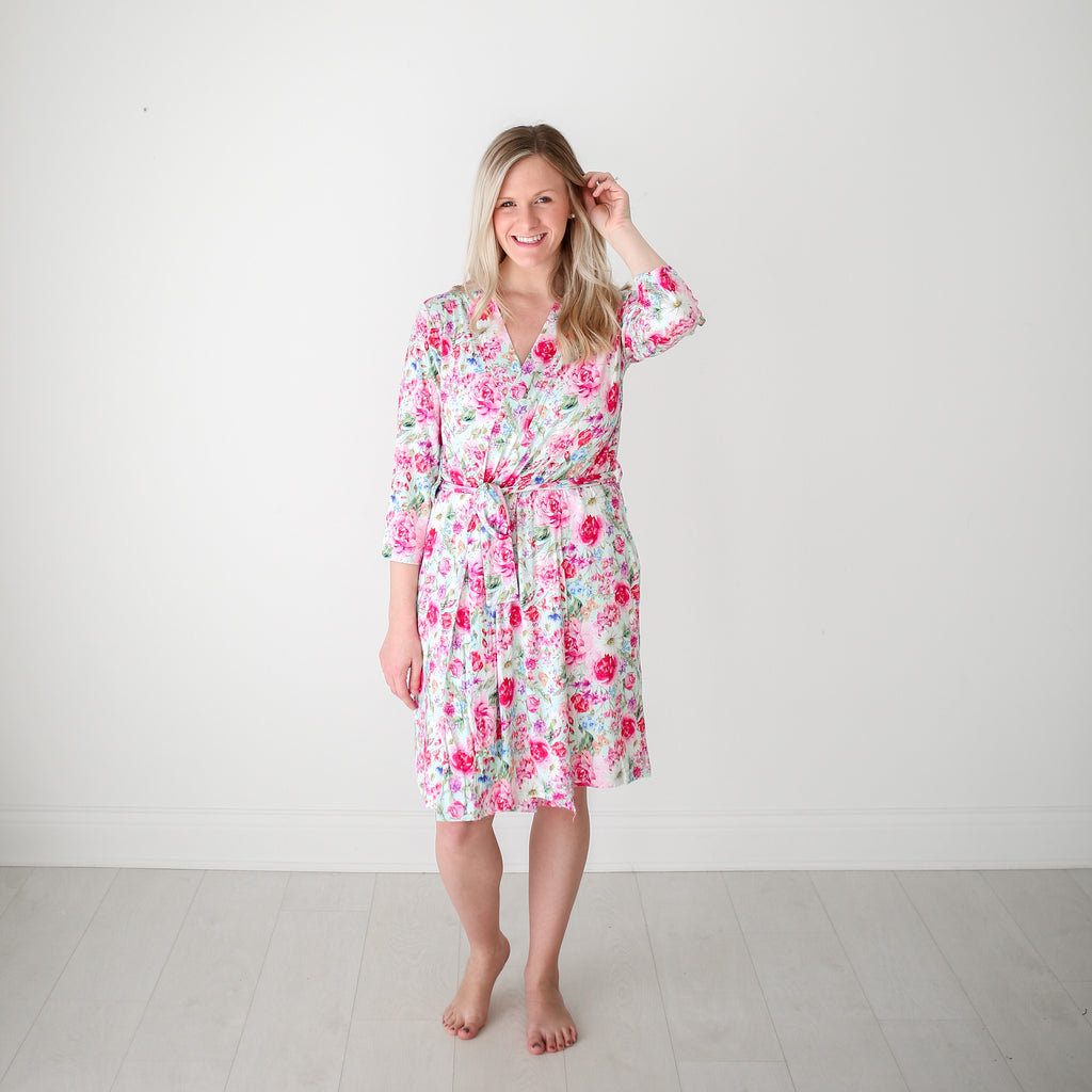 Posh Peanut Alice Mommy Robe Basically Bows & Bowties